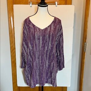 Purple Striped Women's Top